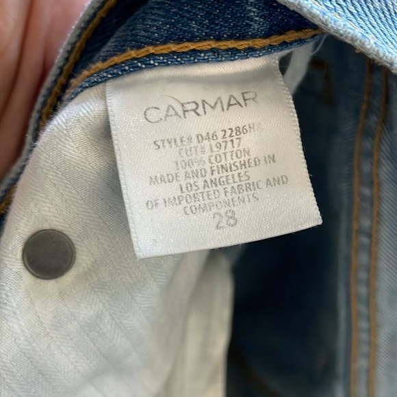 Carmar Denim Cutoff Shorts Size 28 - Picture 7 of 7